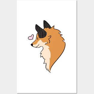 little fox doodle Posters and Art